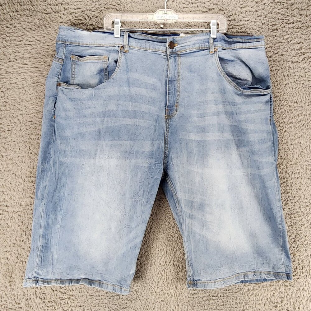 Evolution Shorts Mens 50 Medium Wash Stretch High Rise Denim Jean *GUC*